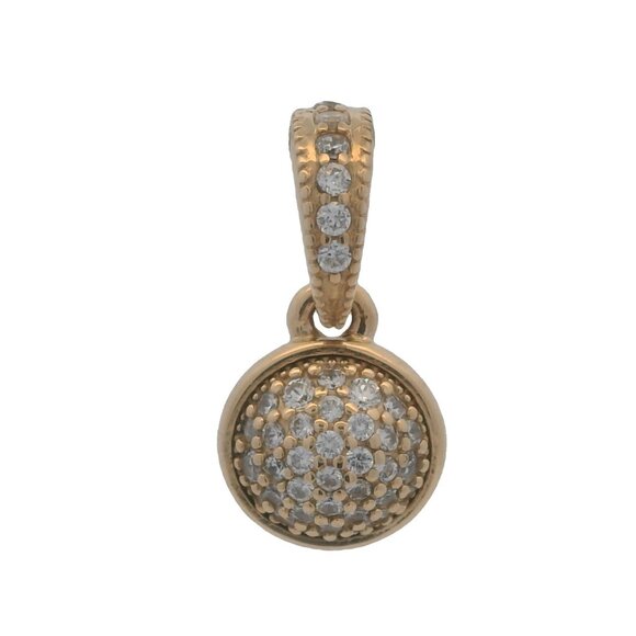 Pandora Jewelry - Retired Pandora 14kt Yellow Gold CZ Cubic Zirconia Dazzling Droplet Charm